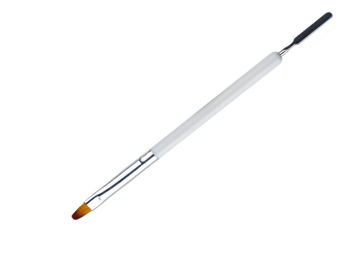 Bilde av Gel Brush & Spatula 2in1, White